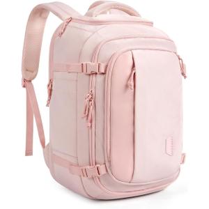 image:imageBAGSMART Travel Backpack Carry on Flight Approved 28L Lightweight Backpack Fits 173 Inch Laptop for Men Women Water Resistant Personal Item Travel Bag with USB Charging Port BlackPink