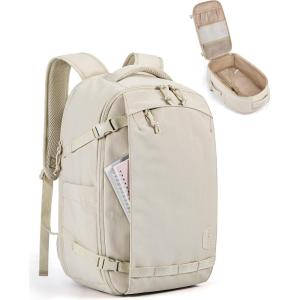 image:imageBAGSMART Travel Backpack Women 156 Inch Carry On Backpack Flight Approved TSA Approved Personal Item Travel Bag Water Resistant Weekender Bag Luggage Daypack BeigeBeige