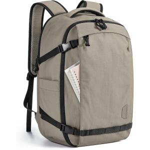 image:imageBAGSMART Travel Backpack Women 156 Inch Carry On Backpack Flight Approved TSA Approved Personal Item Travel Bag Water Resistant Weekender Bag Luggage Daypack BeigeBrown
