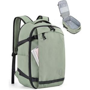 image:imageBAGSMART Travel Backpack Women 156 Inch Carry On Backpack Flight Approved TSA Approved Personal Item Travel Bag Water Resistant Weekender Bag Luggage Daypack BeigePistachio