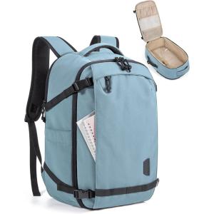 image:imageBAGSMART Travel Backpack Women 156 Inch Carry On Backpack Flight Approved TSA Approved Personal Item Travel Bag Water Resistant Weekender Bag Luggage Daypack BeigeForest Green