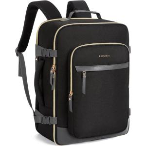image:imageBAGSMART Travel Backpack for Women 35L CarryOn Backpack Fits 173 Inch Laptop TSA Approved WaterResistant Weekender Gym Backpack Black