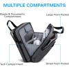 image:imageBAGSMART 173 Inch Laptop Bag Expandable Computer Bag Laptop Briefcase Men WomenLaptop Shoulder BagWork Bag Business Travel Office BlackDark Grey173 Inch