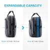 image:imageBAGSMART 173 Inch Laptop Bag Expandable Computer Bag Laptop Briefcase Men WomenLaptop Shoulder BagWork Bag Business Travel Office BlackDark Grey173 Inch