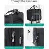 image:imageBAGSMART Rolling Laptop Bag Briefcase with Wheels Fits 173 Inch Laptop Computer Overnight Rolling Bag with TSA Lock for TravelMenWomen BlackBlack
