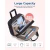 image:imageBAGSMART Womens Rolling Laptop Bag for 156 Inch Laptop Underseat CarryOn Luggage with TSA Lock Wheeled Computer Briefcase for Travel Work Business Black