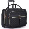 image:imageBAGSMART Rolling Laptop Bag Women Rolling Briefcase for Women 173 Inch Laptop Bag with Wheels Computer Bag Laptop Case for Work Travel BusinessBlack