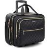 image:imageBAGSMART Womens Rolling Laptop Bag for 156 Inch Laptop Underseat CarryOn Luggage with TSA Lock Wheeled Computer Briefcase for Travel Work Business Black