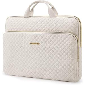 image:imageBAGSMART 13Inch Laptop Sleeve Black PolyesterBeige