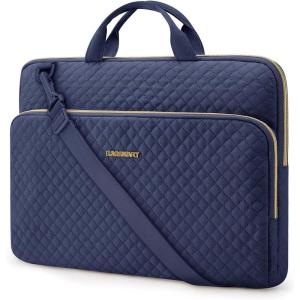 image:imageBAGSMART 13Inch Laptop Sleeve Black PolyesterNavy Blue