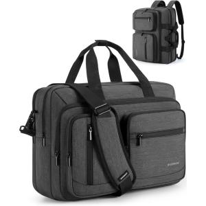 image:imageBAGSMART 3 In 1 Laptop Bag for Men Computer Briefcase 173 Inch Laptop WaterRepellent Shoulder Bag Computer Bag Business Travel Office BlackBlack