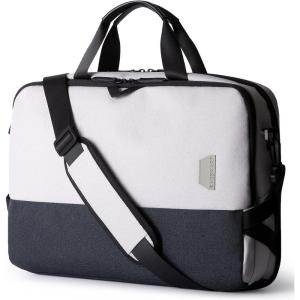 image:imageBAGSMART Laptop Bag 156 Inch Computer Bag Laptop Briefcase RFID Blocking Messenger Shoulder Bag Laptop Case for Men Business School Travel BlackGrey
