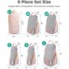 image:imageBAGSMART 6 Set 4 Set2 Set Compression Packing Cubes for Travel Lightweight Luggage Organizer Bags Durable Space Saver Bags Travel EssentialsBaby Pink