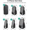 image:imageBAGSMART 6 Set 4 Set2 Set Compression Packing Cubes for Travel Lightweight Luggage Organizer Bags Durable Space Saver Bags Travel EssentialsBlack