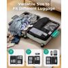 image:imageBAGSMART 6 Set 4 Set2 Set Compression Packing Cubes for Travel Lightweight Luggage Organizer Bags Durable Space Saver Bags Travel EssentialsBlack