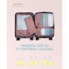 image:imageBAGSMART 6 Set 4 Set2 Set Compression Packing Cubes for Travel Lightweight Luggage Organizer Bags Durable Space Saver Bags Travel EssentialsBrier Rose4 PCS