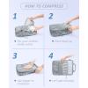 image:imageBAGSMART 6 Set 4 Set2 Set Compression Packing Cubes for Travel Lightweight Luggage Organizer Bags Durable Space Saver Bags Travel EssentialsCamouflage Grey