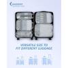 image:imageBAGSMART 6 Set 4 Set2 Set Compression Packing Cubes for Travel Lightweight Luggage Organizer Bags Durable Space Saver Bags Travel EssentialsCamouflage Grey