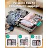 image:imageBAGSMART 6 Set 4 Set2 Set Compression Packing Cubes for Travel Lightweight Luggage Organizer Bags Durable Space Saver Bags Travel EssentialsChocolate6 PCS