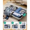 image:imageBAGSMART 6 Set 4 Set2 Set Compression Packing Cubes for Travel Lightweight Luggage Organizer Bags Durable Space Saver Bags Travel EssentialsDja Vu Blue