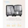 image:imageBAGSMART 6 Set 4 Set2 Set Compression Packing Cubes for Travel Lightweight Luggage Organizer Bags Durable Space Saver Bags Travel EssentialsGrey