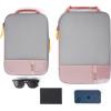 image:imageBAGSMART 6 Set 4 Set2 Set Compression Packing Cubes for Travel Lightweight Luggage Organizer Bags Durable Space Saver Bags Travel EssentialsLight Pink
