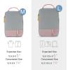 image:imageBAGSMART 6 Set 4 Set2 Set Compression Packing Cubes for Travel Lightweight Luggage Organizer Bags Durable Space Saver Bags Travel EssentialsLight Pink
