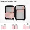 image:imageBAGSMART 6 Set 4 Set2 Set Compression Packing Cubes for Travel Lightweight Luggage Organizer Bags Durable Space Saver Bags Travel EssentialsPink