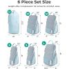 image:imageBAGSMART 6 Set 4 Set2 Set Compression Packing Cubes for Travel Lightweight Luggage Organizer Bags Durable Space Saver Bags Travel EssentialsStarlight Bluen