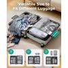 image:imageBAGSMART 6 Set 4 Set2 Set Compression Packing Cubes for Travel Lightweight Luggage Organizer Bags Durable Space Saver Bags Travel EssentialsStorm Front Grey