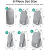 image:imageBAGSMART 6 Set 4 Set2 Set Compression Packing Cubes for Travel Lightweight Luggage Organizer Bags Durable Space Saver Bags Travel EssentialsStorm Front Grey