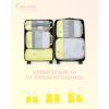image:imageBAGSMART 6 Set 4 Set2 Set Compression Packing Cubes for Travel Lightweight Luggage Organizer Bags Durable Space Saver Bags Travel EssentialsSunray Yellow