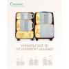 image:imageBAGSMART 6 Set 4 Set2 Set Compression Packing Cubes for Travel Lightweight Luggage Organizer Bags Durable Space Saver Bags Travel EssentialsTiedye Sunset