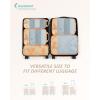 image:imageBAGSMART 6 Set 4 Set2 Set Compression Packing Cubes for Travel Lightweight Luggage Organizer Bags Durable Space Saver Bags Travel EssentialsTiedyed Fallen Leaves