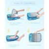image:imageBAGSMART 6 Set 4 Set2 Set Compression Packing Cubes for Travel Lightweight Luggage Organizer Bags Durable Space Saver Bags Travel EssentialsTiedyed Sea