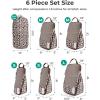 image:imageBAGSMART 6 Set 4 Set2 Set Compression Packing Cubes for Travel Lightweight Luggage Organizer Bags Durable Space Saver Bags Travel EssentialsTwilight Leopard