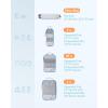 image:imageBAGSMART 6 Set 4 Set2 Set Compression Packing Cubes for Travel Lightweight Luggage Organizer Bags Durable Space Saver Bags Travel EssentialsWhite  Blue