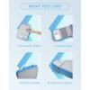 image:imageBAGSMART 6 Set 4 Set2 Set Compression Packing Cubes for Travel Lightweight Luggage Organizer Bags Durable Space Saver Bags Travel EssentialsWhite  Blue