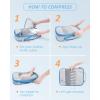 image:imageBAGSMART 6 Set 4 Set2 Set Compression Packing Cubes for Travel Lightweight Luggage Organizer Bags Durable Space Saver Bags Travel EssentialsWhite  Blue