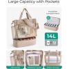 image:imageBAGSMART Beach Bag for Women Mesh Tote Bags with Zipper Sandproof Vacation Essentials with Cooler for Swim Cruise PoolSky Blue