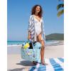 image:imageBAGSMART Beach Bag for Women Waterresistant Rubber Tote Bag Sandproof Vacation Essentials for Summer Swim Cruise PoolAbaby Blue