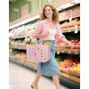 image:imageBAGSMART Beach Bag for Women Waterresistant Rubber Tote Bag Sandproof Vacation Essentials for Summer Swim Cruise PoolAbaby Pink