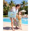 image:imageBAGSMART Beach Bag for Women Waterresistant Rubber Tote Bag Sandproof Vacation Essentials for Summer Swim Cruise PoolAbaby Pink