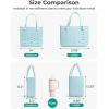 image:imageBAGSMART Beach Bag for Women Waterresistant Rubber Tote Bag Sandproof Vacation Essentials for Summer Swim Cruise PoolAlmond Birch
