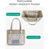 image:imageBAGSMART Beach Bag for Women Waterresistant Rubber Tote Bag Sandproof Vacation Essentials for Summer Swim Cruise PoolAlmond Birch