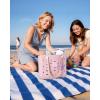 image:imageBAGSMART Beach Bag for Women Waterresistant Rubber Tote Bag Sandproof Vacation Essentials for Summer Swim Cruise PoolBlush