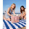 image:imageBAGSMART Beach Bag for Women Waterresistant Rubber Tote Bag Sandproof Vacation Essentials for Summer Swim Cruise PoolCoral