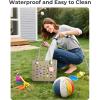 image:imageBAGSMART Beach Bag for Women Waterresistant Rubber Tote Bag Sandproof Vacation Essentials for Summer Swim Cruise PoolCoral