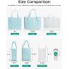image:imageBAGSMART Beach Bag for Women Waterresistant Rubber Tote Bag Sandproof Vacation Essentials for Summer Swim Cruise PoolRosy Pink