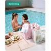 image:imageBAGSMART Beach Bag for Women Waterresistant Rubber Tote Bag Sandproof Vacation Essentials for Summer Swim Cruise PoolRosy Pink